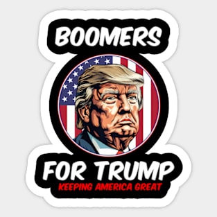 Boomers For Trump Keeg America President 2024 Sticker